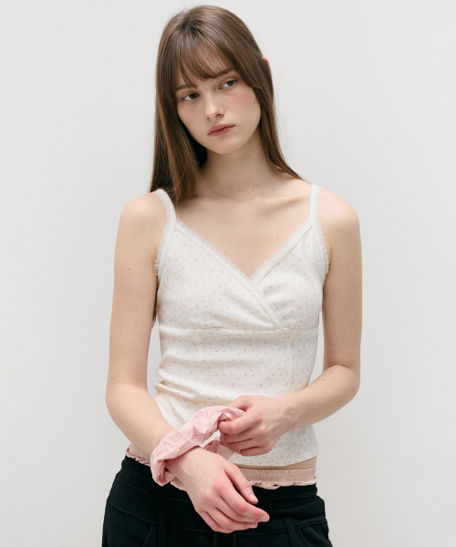 NUBASIC FLOWER LACE SLEEVELESS IVORY