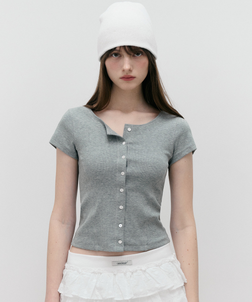 NUBASIC JERSEY CARDIGAN GRAY