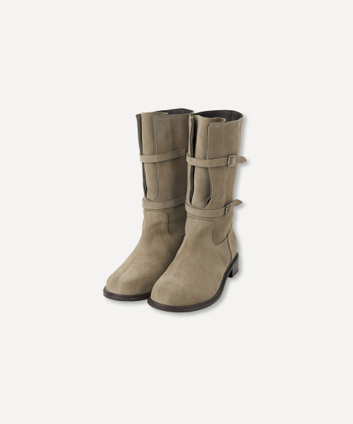 LUT BUKLE MID BOOTS (TAUPE BEIGE)