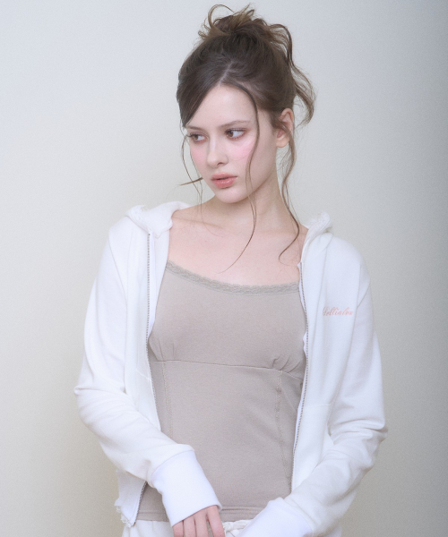 BASIC LACE TANK OATMEAL