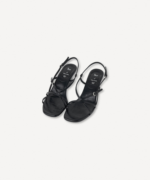 TONES STRAP WEDGE HEEL (BLACK)
