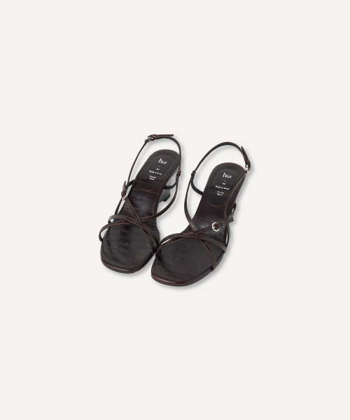 TONES STRAP WEDGE HEEL (BROWN)