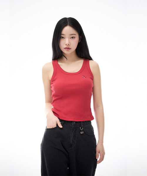 스몰 체리 슬림핏 슬리브리스 [레드]
