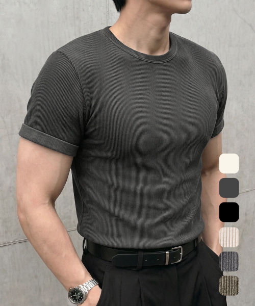 ESSENTIAL MUSCLE FIT SHORT SLEEVE T-SHIRT 6 COLOR