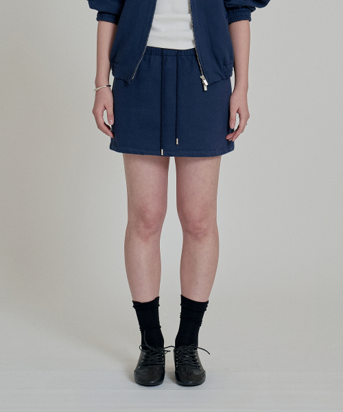 LETTER MINI SKIRT (COBALT BLUE)