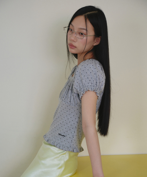 DOT PUFF T-SHIRT GRAY