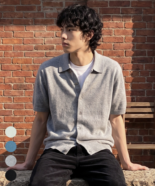 미니 부클 하프 카라 가디건 - 4 COLOR