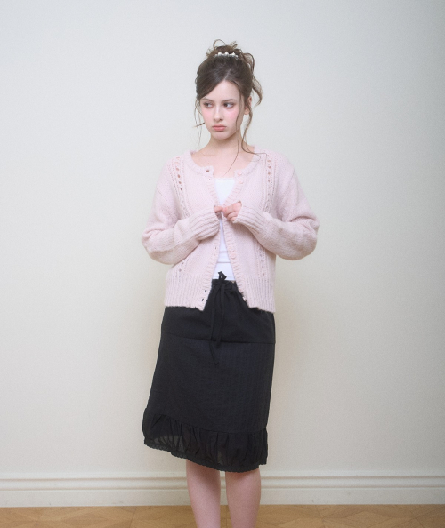 SNOWFLAKE CARDIGAN PINK