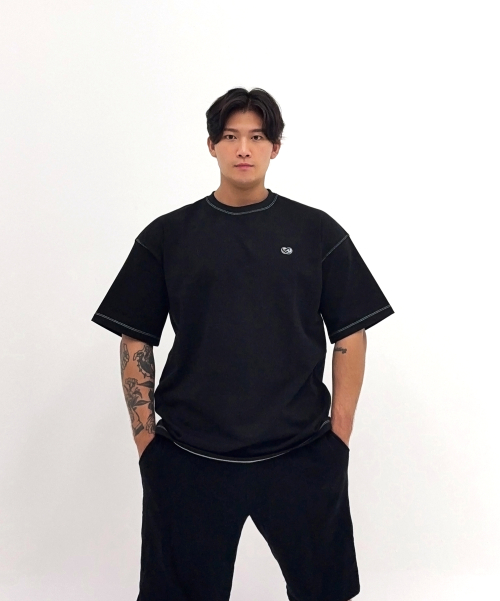 고중량 실배색 오버핏