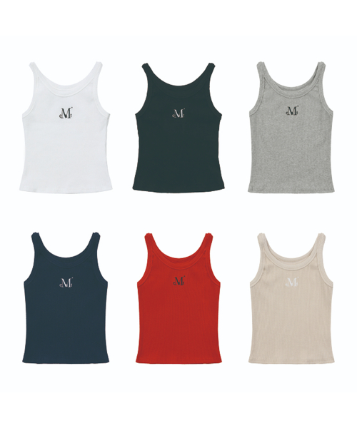 [2 PACK] MUCENT Back detail signature sleeveless (6Color)