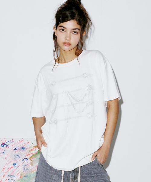 BUTTON TEE IVORY