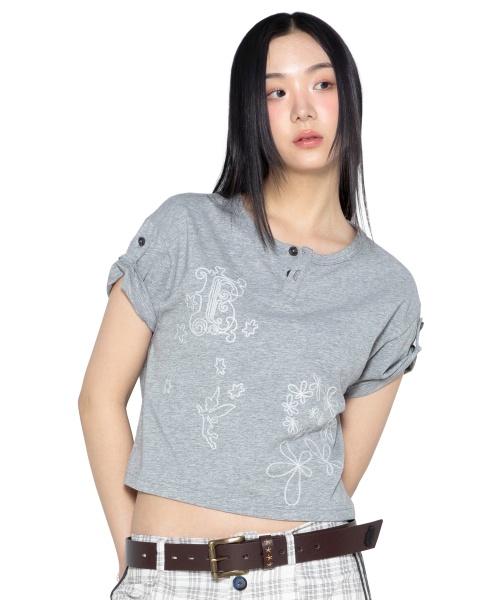 GZT007 키르케 신치백 티셔츠 (GRAY)