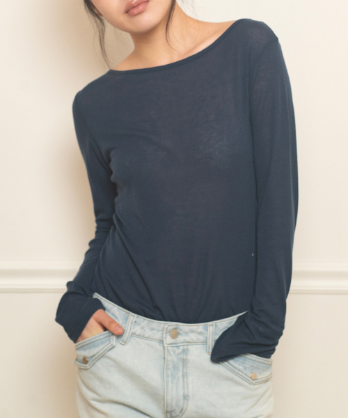 SOFT BOATNECK T (DEEP BLUE)