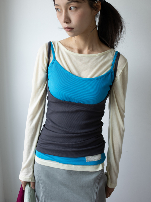 EASY OPEN BACK SLEEVELESS (CHARCOAL)