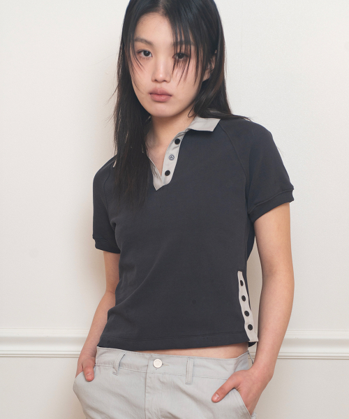 BUTTON POLO T (CHARCOAL)