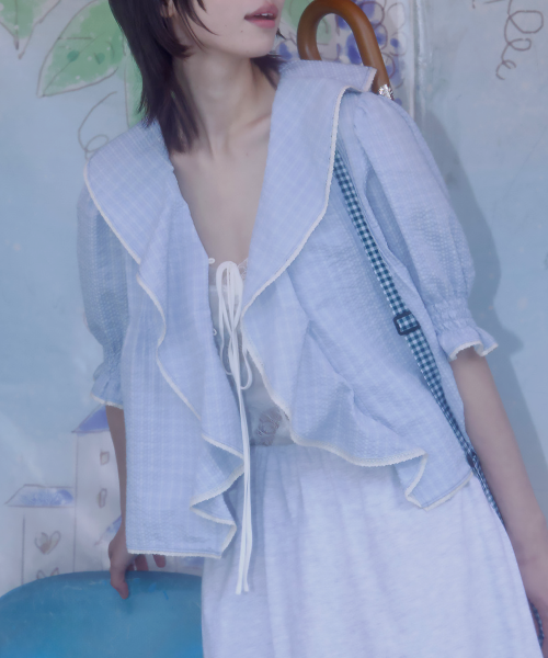 RUFFLE BLOUSE - 2 colors