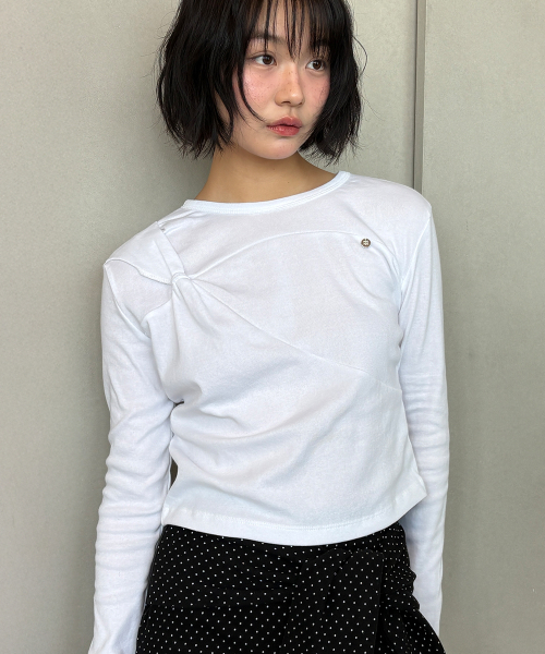 KNOT SEAM LONG SLEEVE WHITE