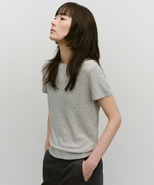 W. Basque Pullover (Silver Gray)