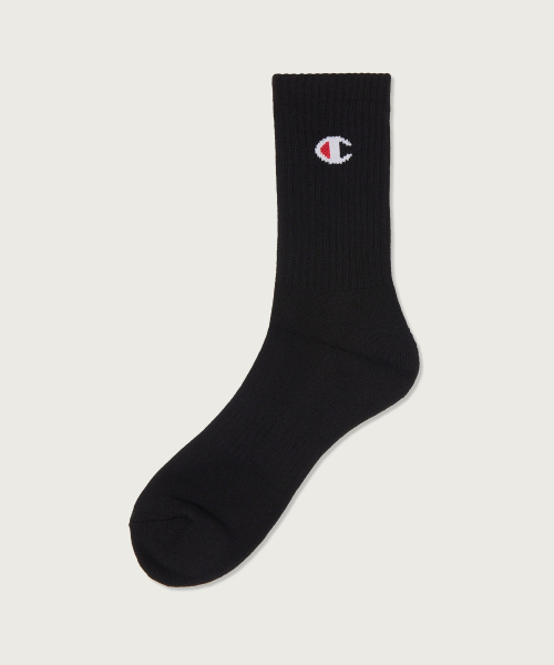 [3pack] C로고 크루 삭스 Black