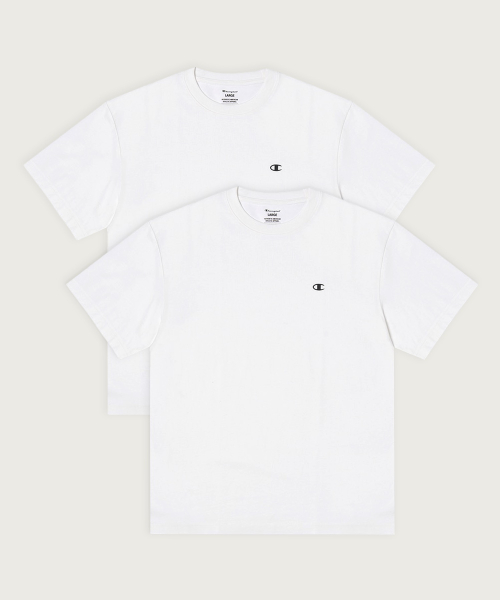 [2pack] Relaxed Fit Crew Neck Cool T-Shirt White/White