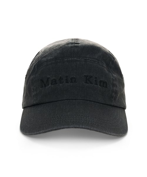 MATIN WASHED CAMP CAP IN BLACK