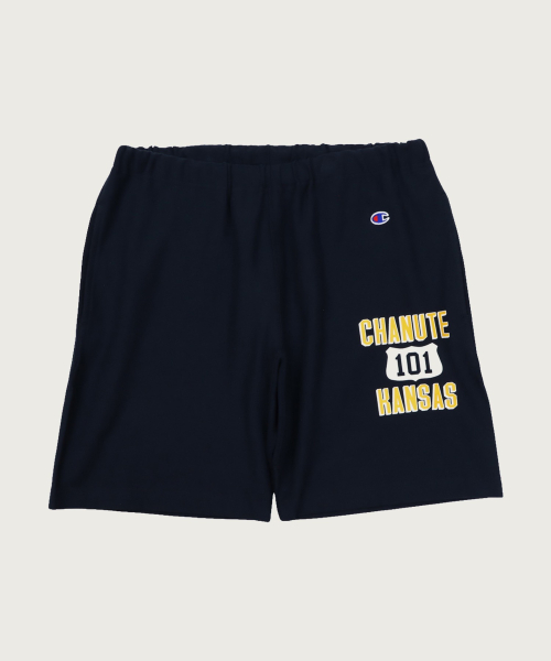 Reverse Weave Graphic Sweat Shorts Navy