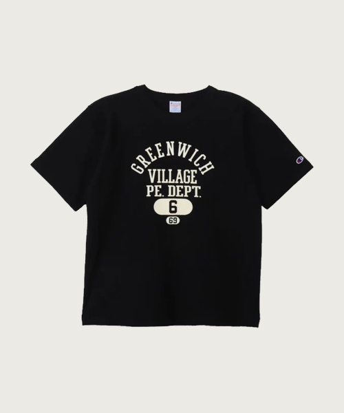 Reverse Weave City Graphic Short Sleeve T-Shirt Black