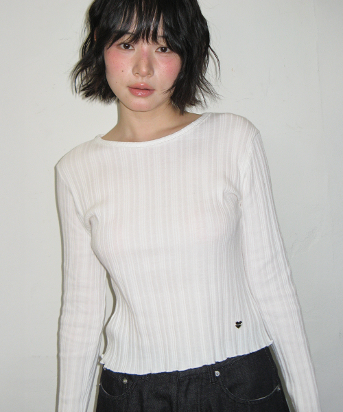 PLEATS SLIM FIT LONG SLEEVE WHITE