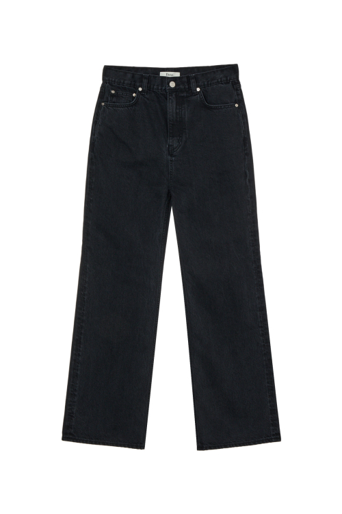 STRAIGHT DENIM PANTS IN BLACK