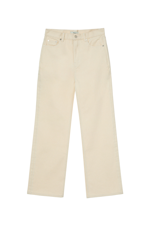 STRAIGHT DENIM PANTS IN OATMEAL