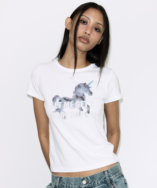 SHADOW UNICORN TEE (WHITE) F26QB057