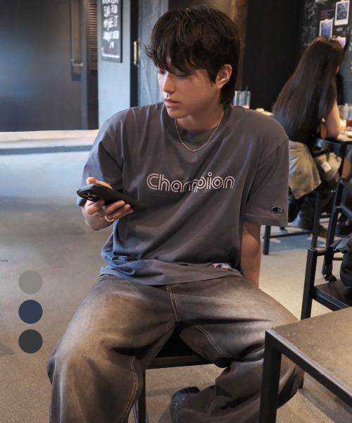 Track Logo Garment Dyeing T-Shirt 3 colors