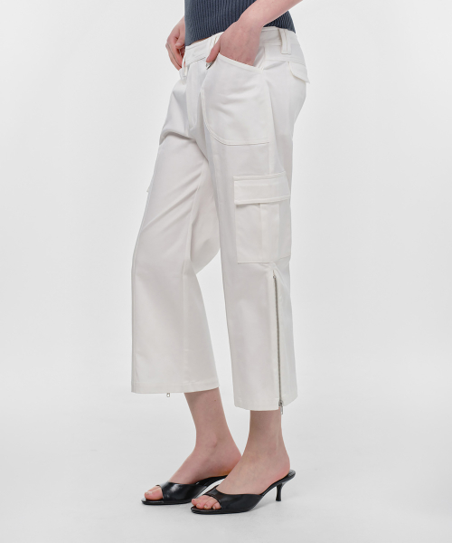 CAPRI CARGO PANTS, WHITE