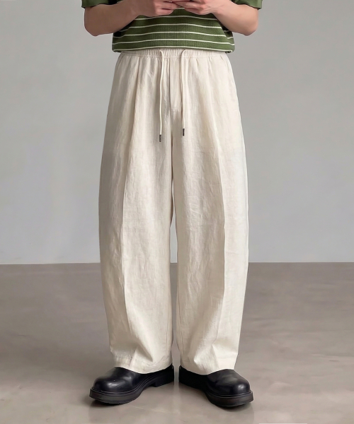 © EVERYONE’S LINEN 100% CURVED PANTS_3 COLOR