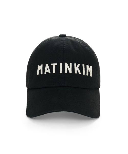 APPLIQUE FELT LOGO BALL CAP IN BLACK
