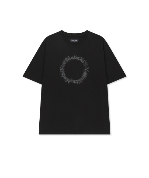MATIN KIM CIRCLE LOGO TOP FOR MEN IN BLACK