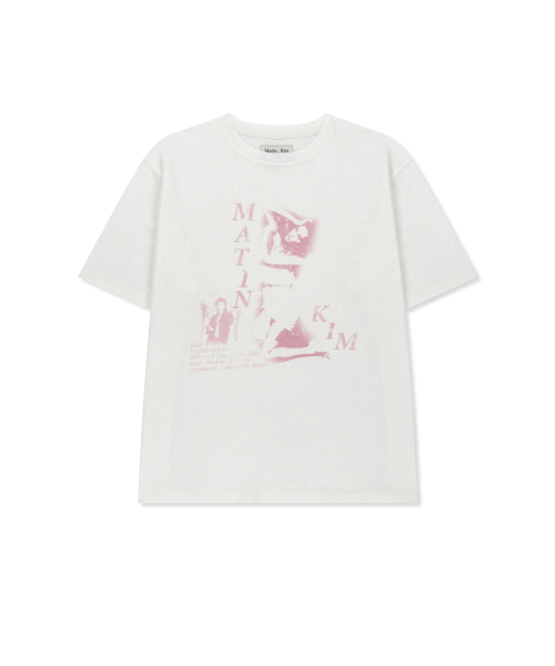 PORTRAIT GRAFFITI LOGO TOP IN WHITE