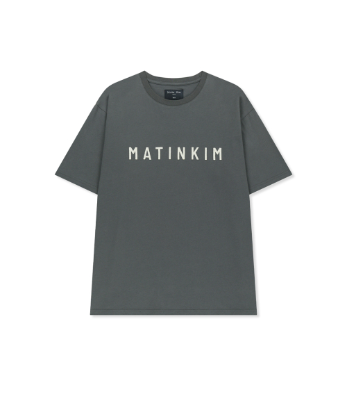 APPLIQUE FELT LOGO TOP FOR MEN IN CHARCOAL