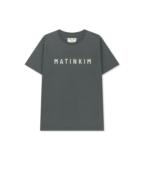 APPLIQUE FELT LOGO TOP IN CHARCOAL