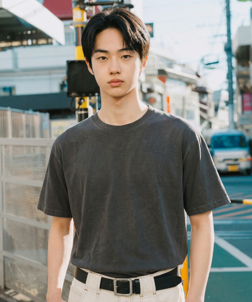 Soft Bio Washed Short Sleeve Charcoal KJST2702