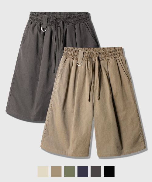 [2PACK] Cation D-Ring Burmuda Short Pants KJSP2701