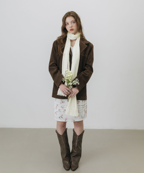 NATURAL GAUZE MIST LONG SCARF_BEIGE