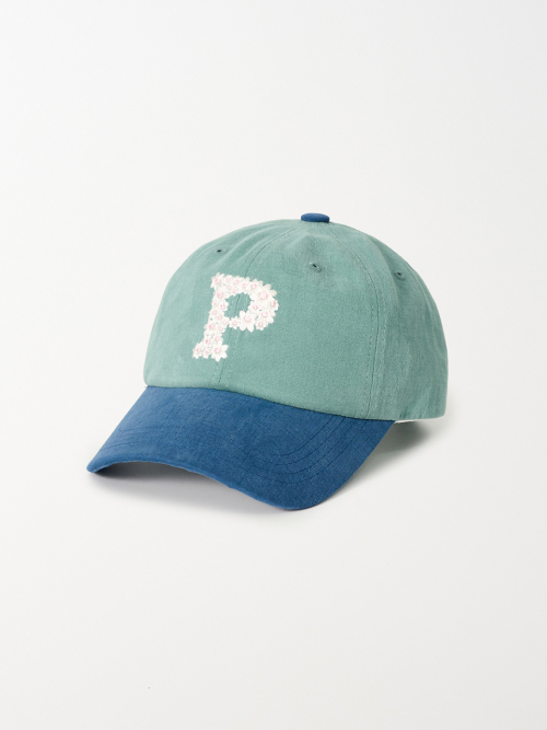 Floral P Logo Ball Cap (Blue & Teal)