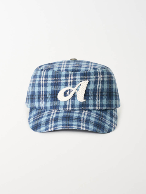 A Logo Check Pillbox Cap (Blue Check)