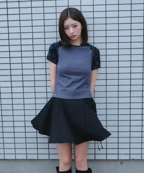 핫픽스 미디스커트 BLACK