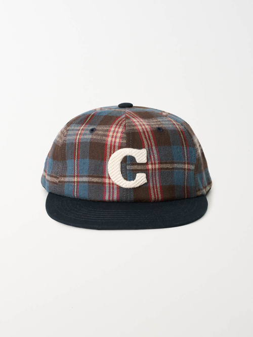 C Logo Check Cap (Brown Check)