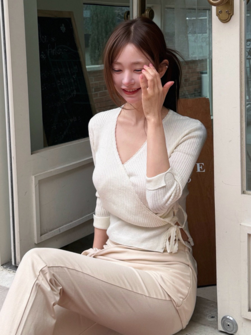 Wrap knit cardigan