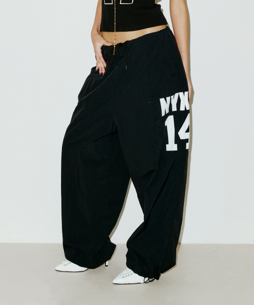14 WIDE TRACK PANTS BLACK