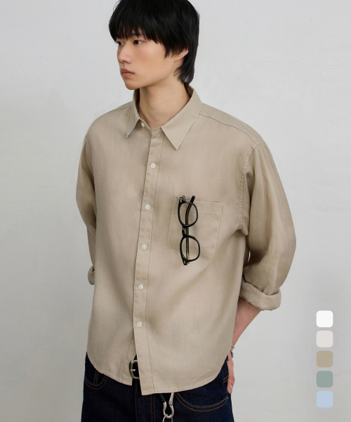 © EVERYONE’S LINEN 100% SEMI CROP SHIRT_5 COLOR