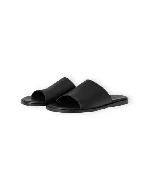 Leather Slide, Black